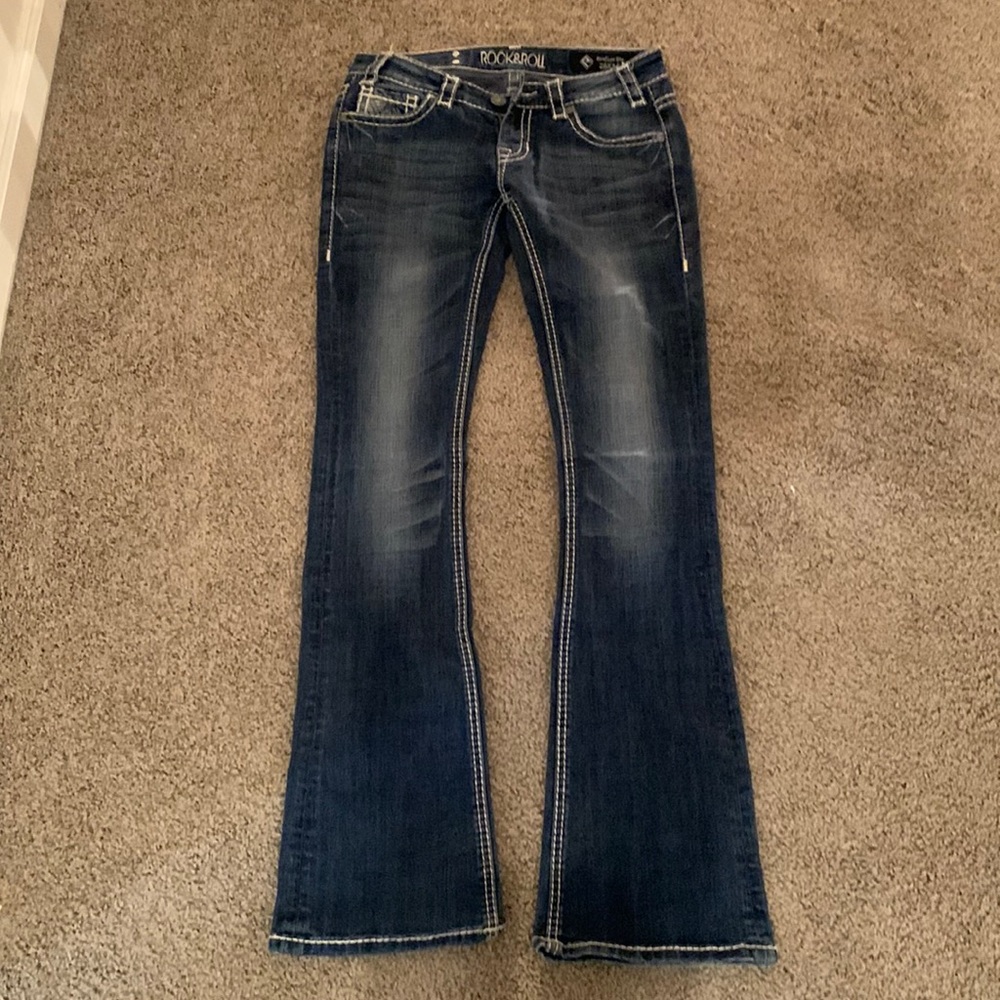 Rock and roll denim rival low rise bootcut jeans size 26x34